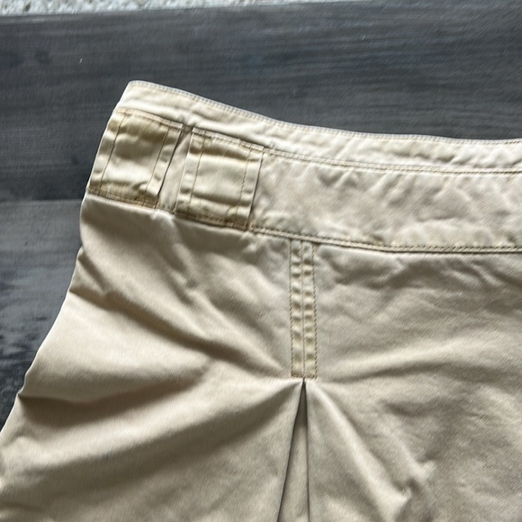 Free People Women Pleated Skirt Sand Cotton Denim Modern City Mini Sz 12 - Picture 2 of 8